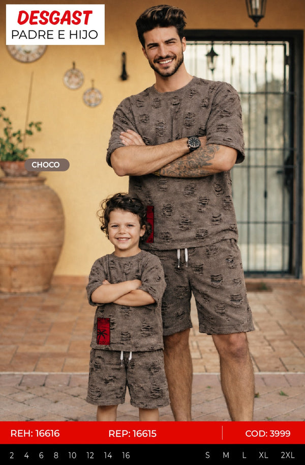 Total look desgast choco padre e hijo outlet