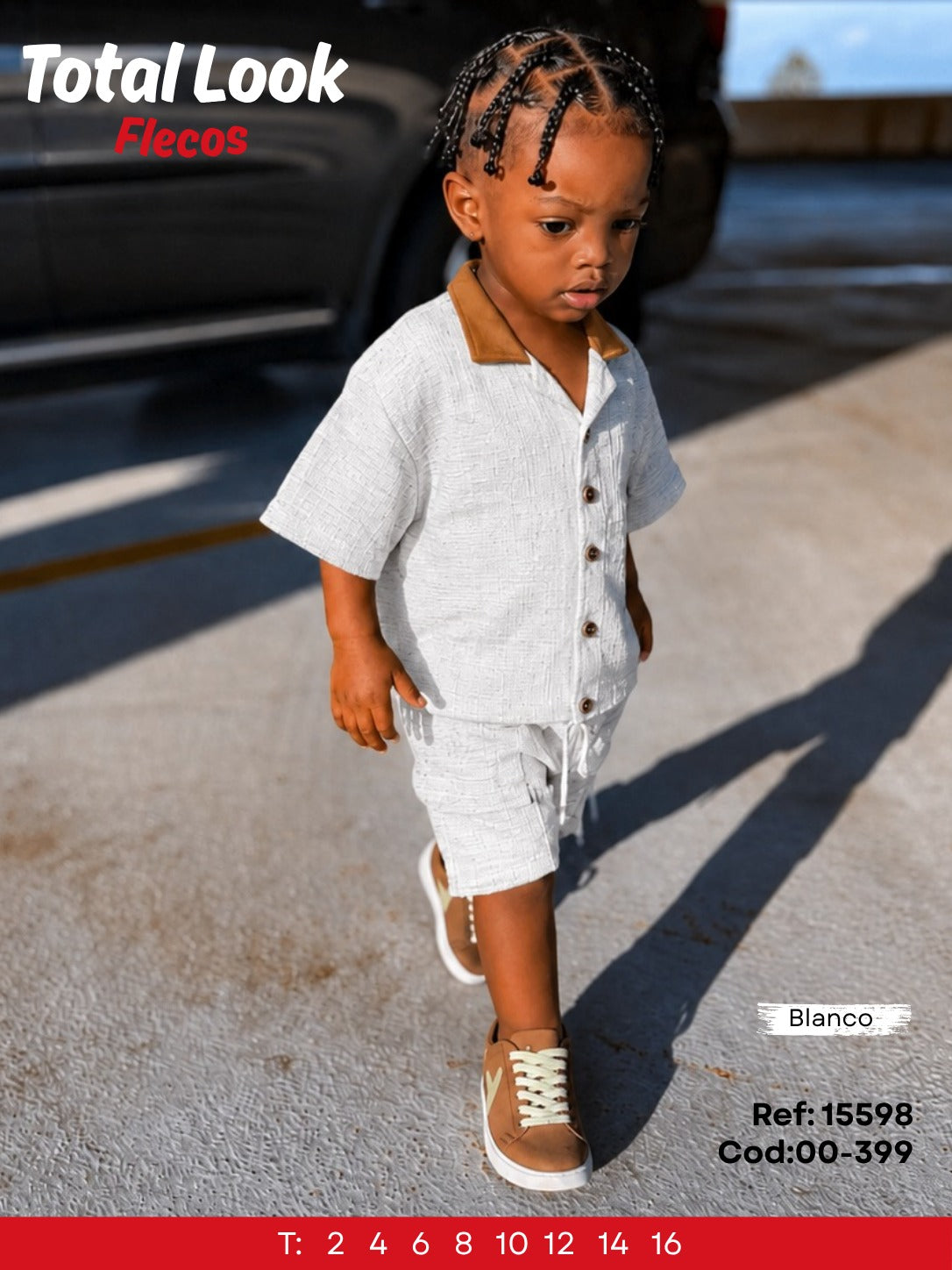 Total look flecos blanco niño outlet