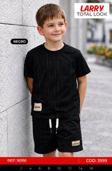 Total look larry negro niño outlet