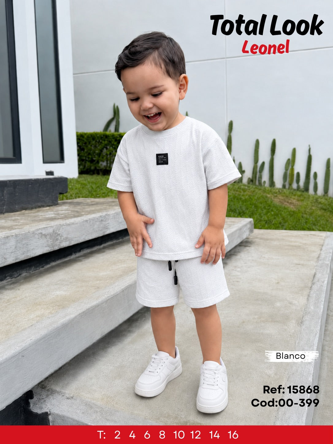 Total look leonel blanco niño outlet