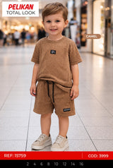 Total look pelikan camel outlet niño