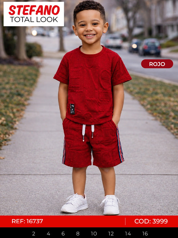 Total look stefano rojo niño outlet