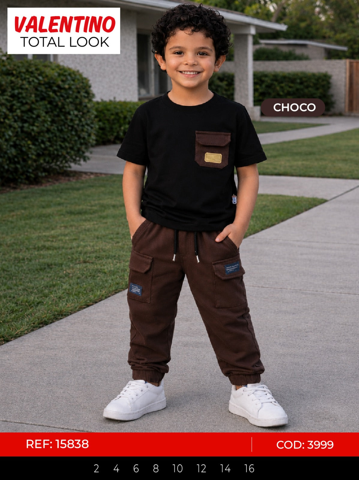 Total look valentino choco outlet niño