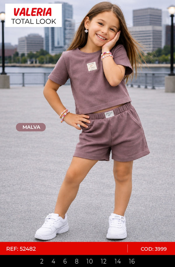 Total look valeria malva outlet niña