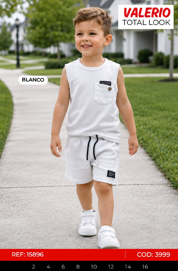 Total look valerio blanco niño outlet