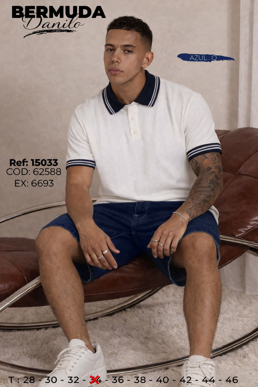 bermuda danilo azul o hombre