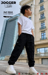 jogger alfa negro niño