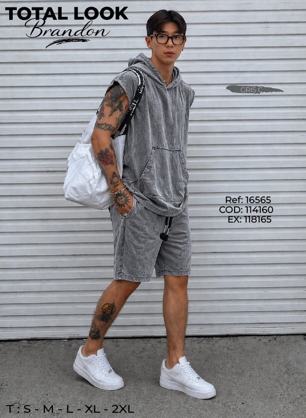 total look brandon gris c hombre