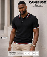 camibuso flavio negro hombre
