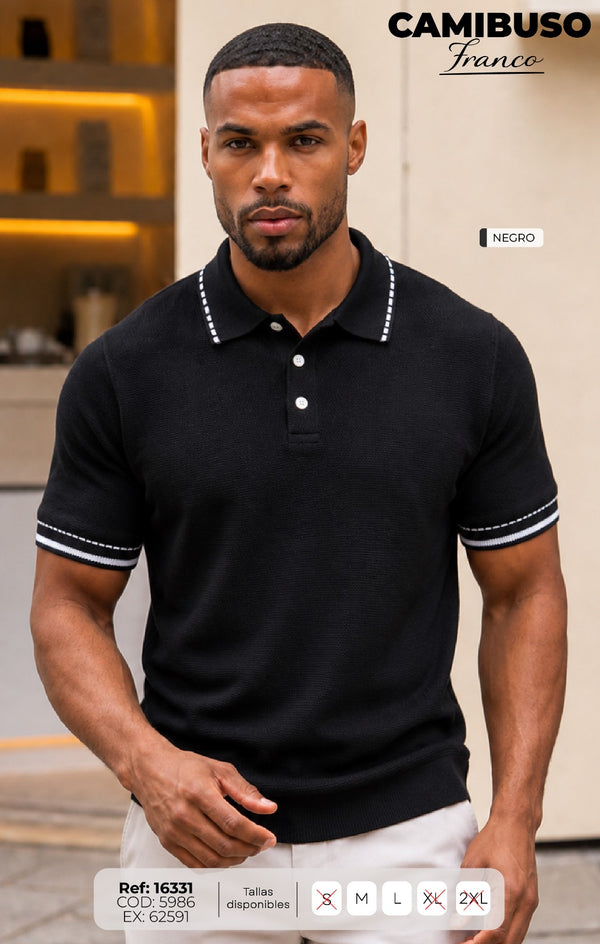 camibuso franco negro hombre