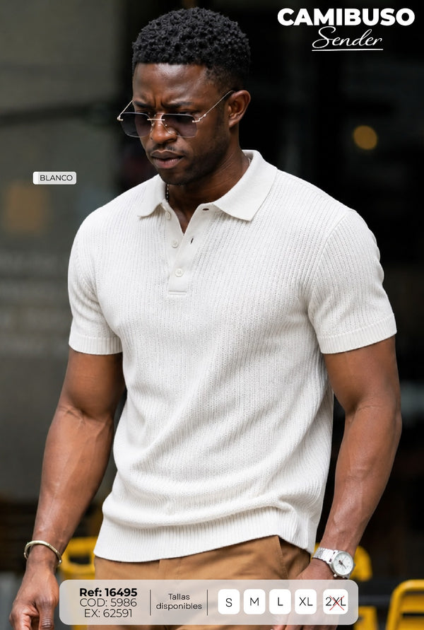 camibuso sender blanco hombre