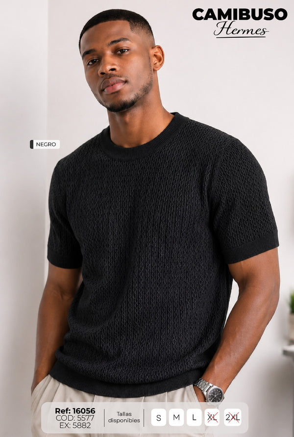 Camibuso hermes negro hombre
