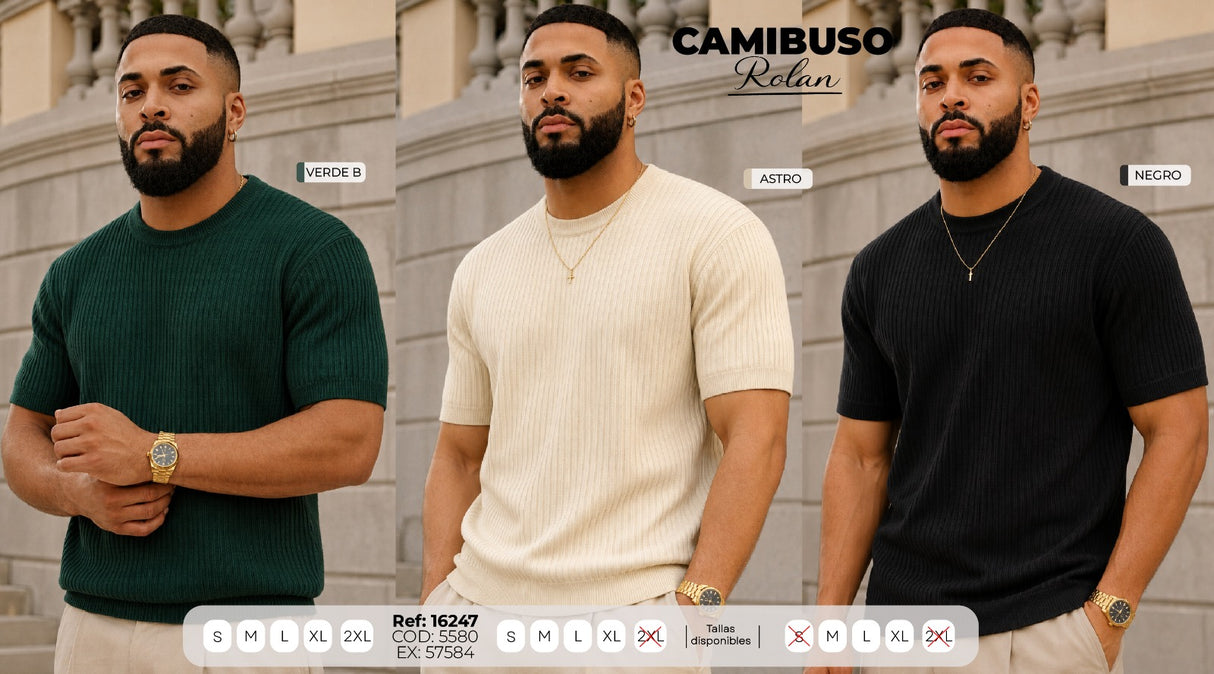 Camibuso rolan collage hombre