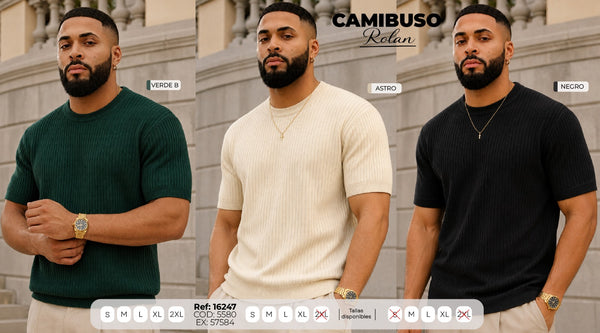Camibuso rolan collage hombre