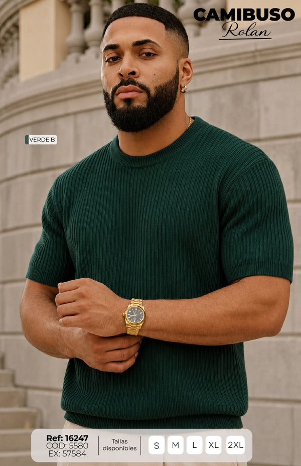 Camibuso rolan verde hombre