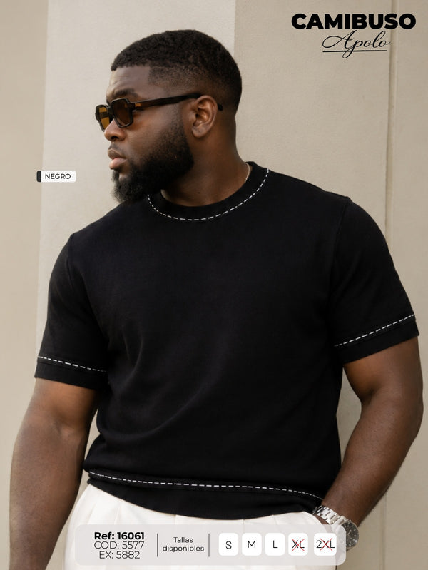 camibuso apolo negro hombre