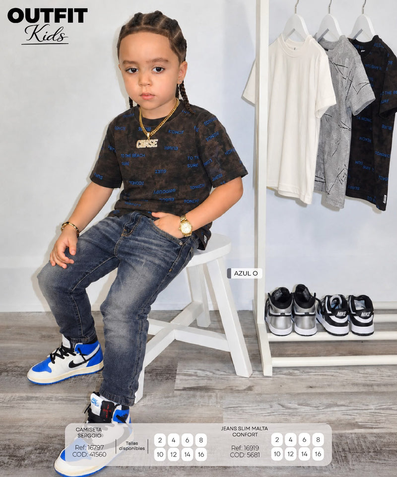 outfit kid azul o.