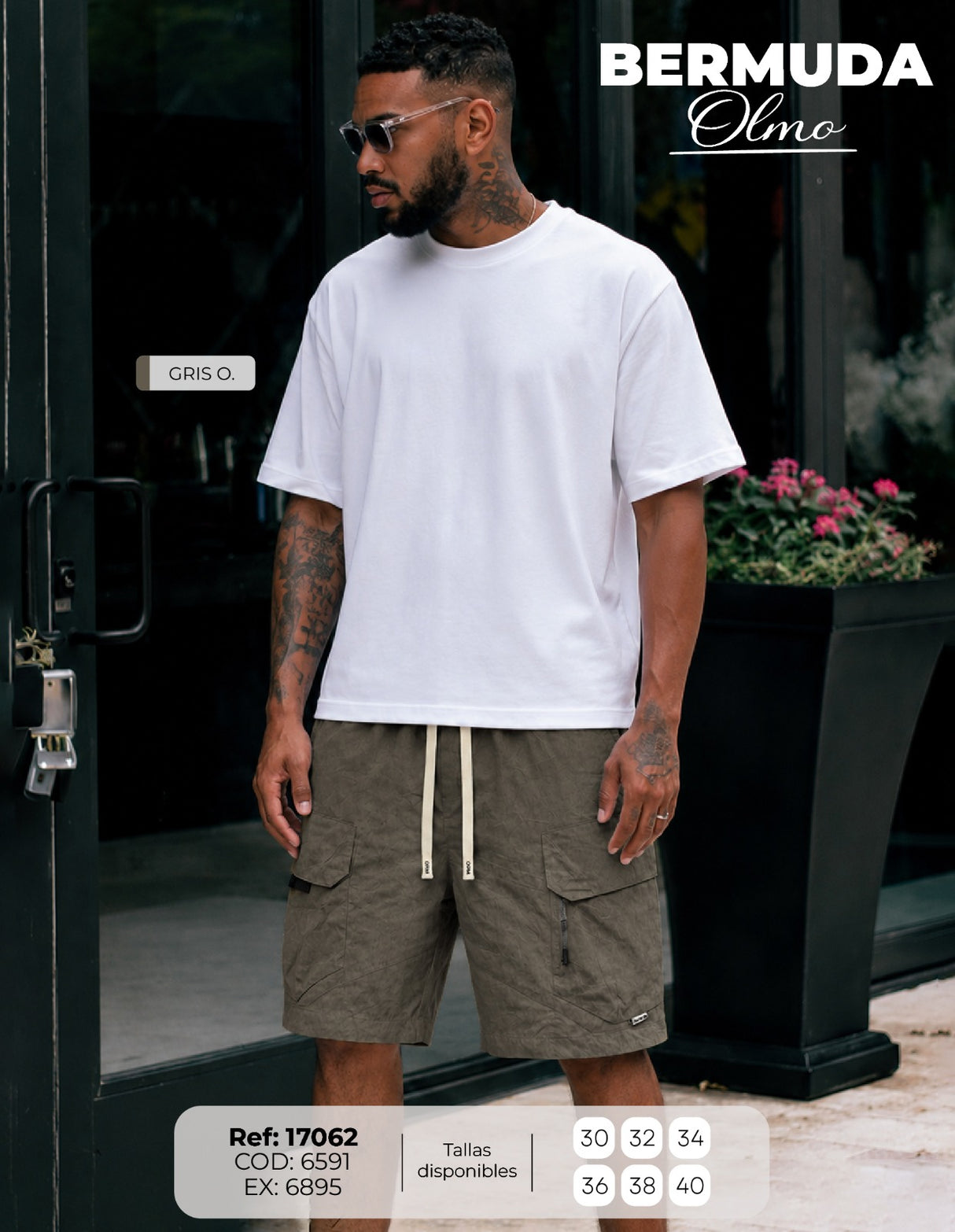 Bermuda Olmo Gris O. Hombre