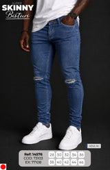 jean skinny azul m hombre