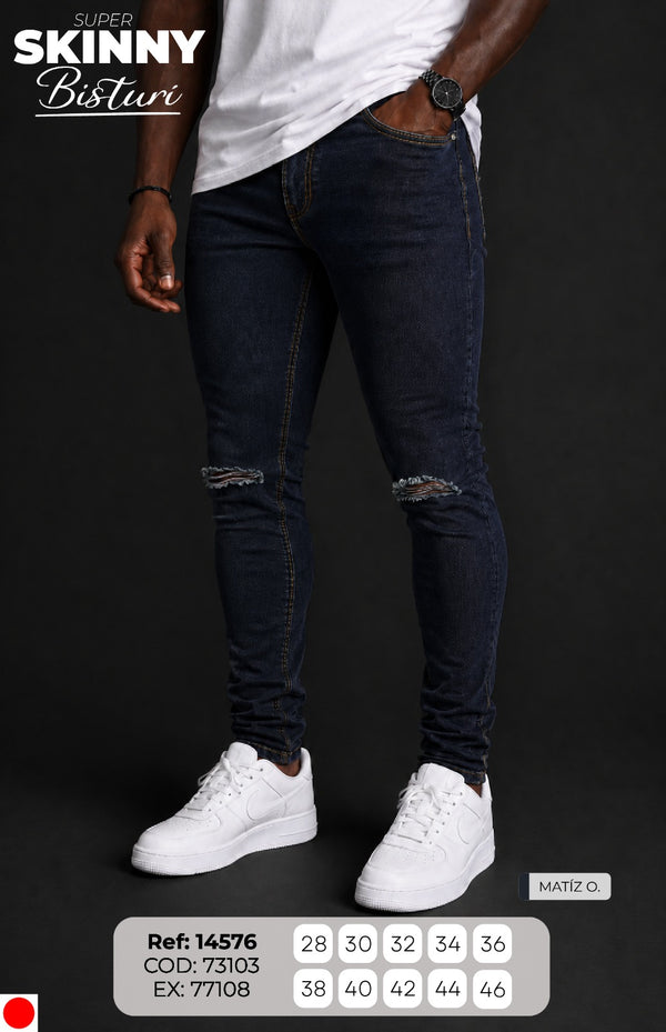 jean skinny matiz o. hombre
