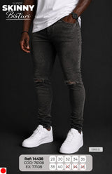 jean skinny gris o hombre