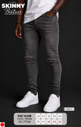 jean skinny gris c. hombre