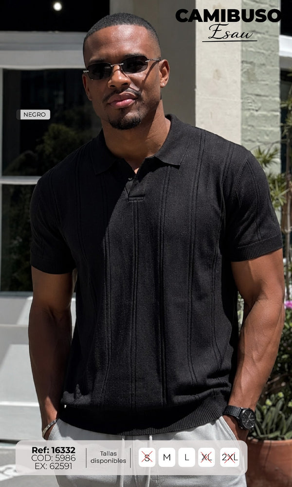 Camibuso esau negro hombre