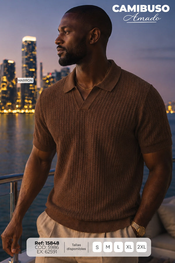 camibuso amado marron hombre