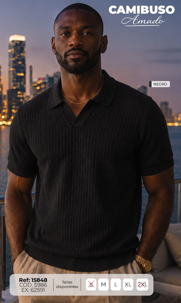 camibuso amado negro hombre