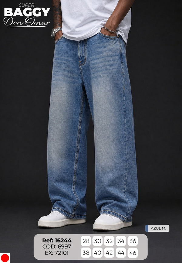 jean baggy don omar azul m hombre