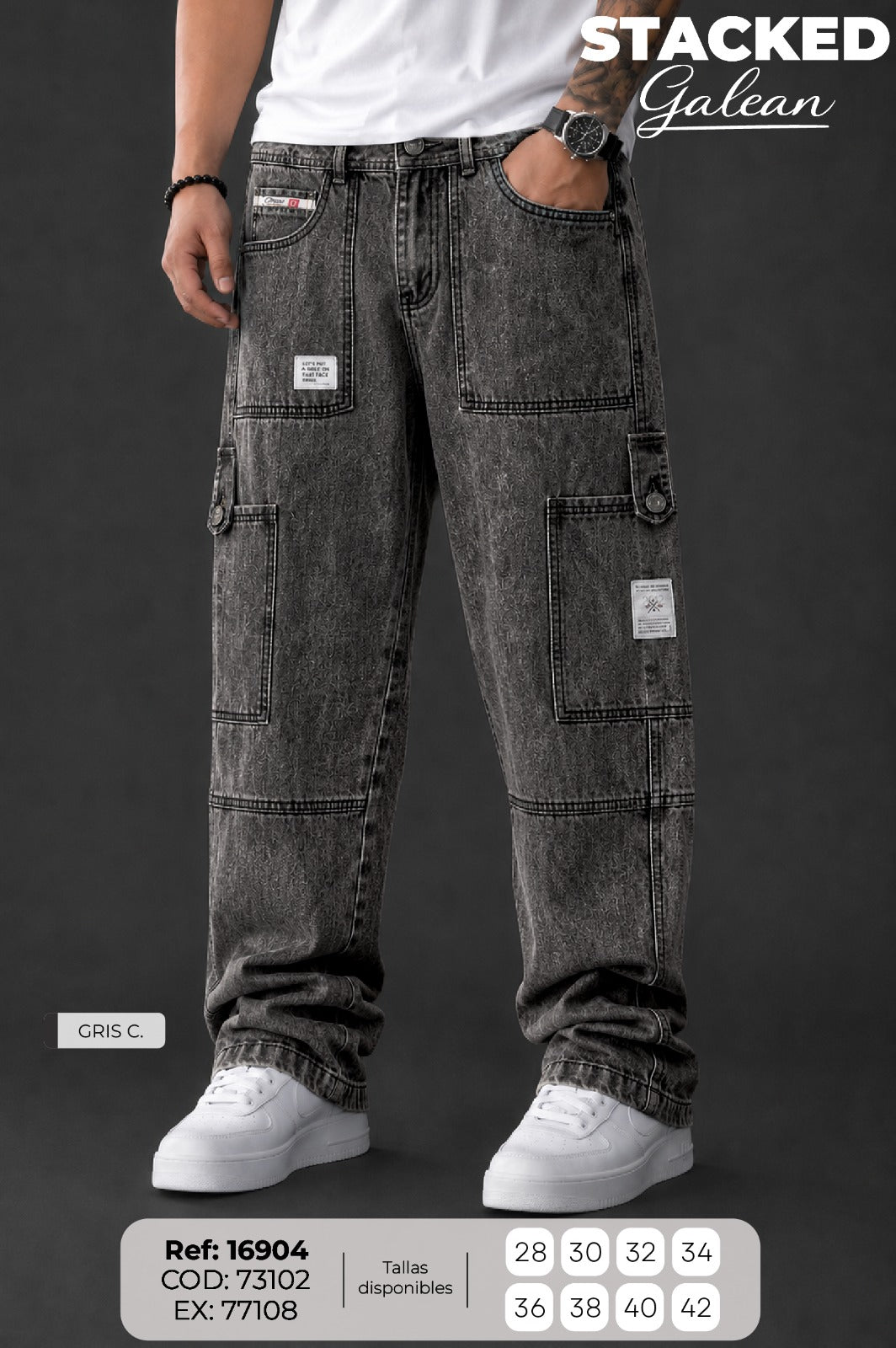 jogger galean gris c. hombre