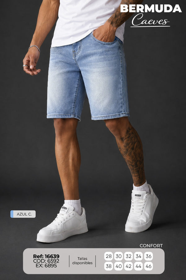 Bermuda Caeves Azul C. Hombre