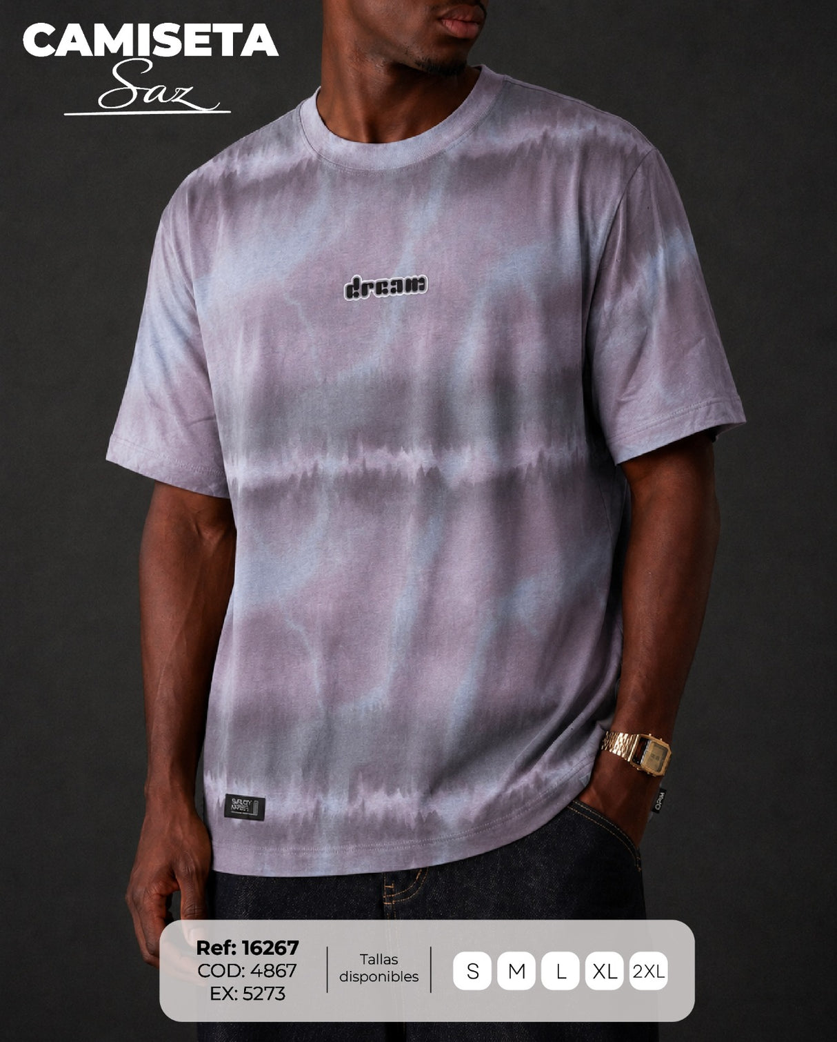 camiseta saz hombre
