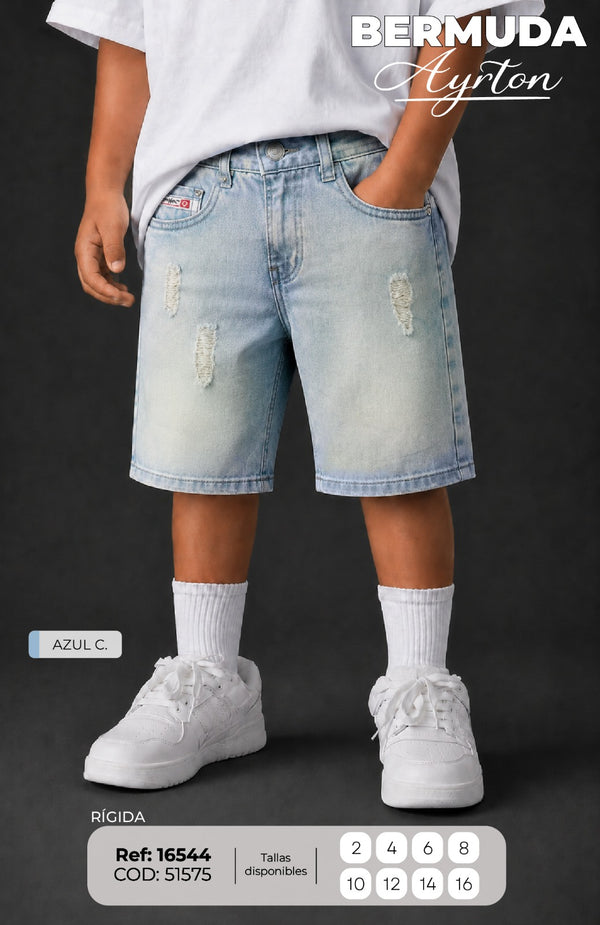 bermuda Ayrton Azul C. niño