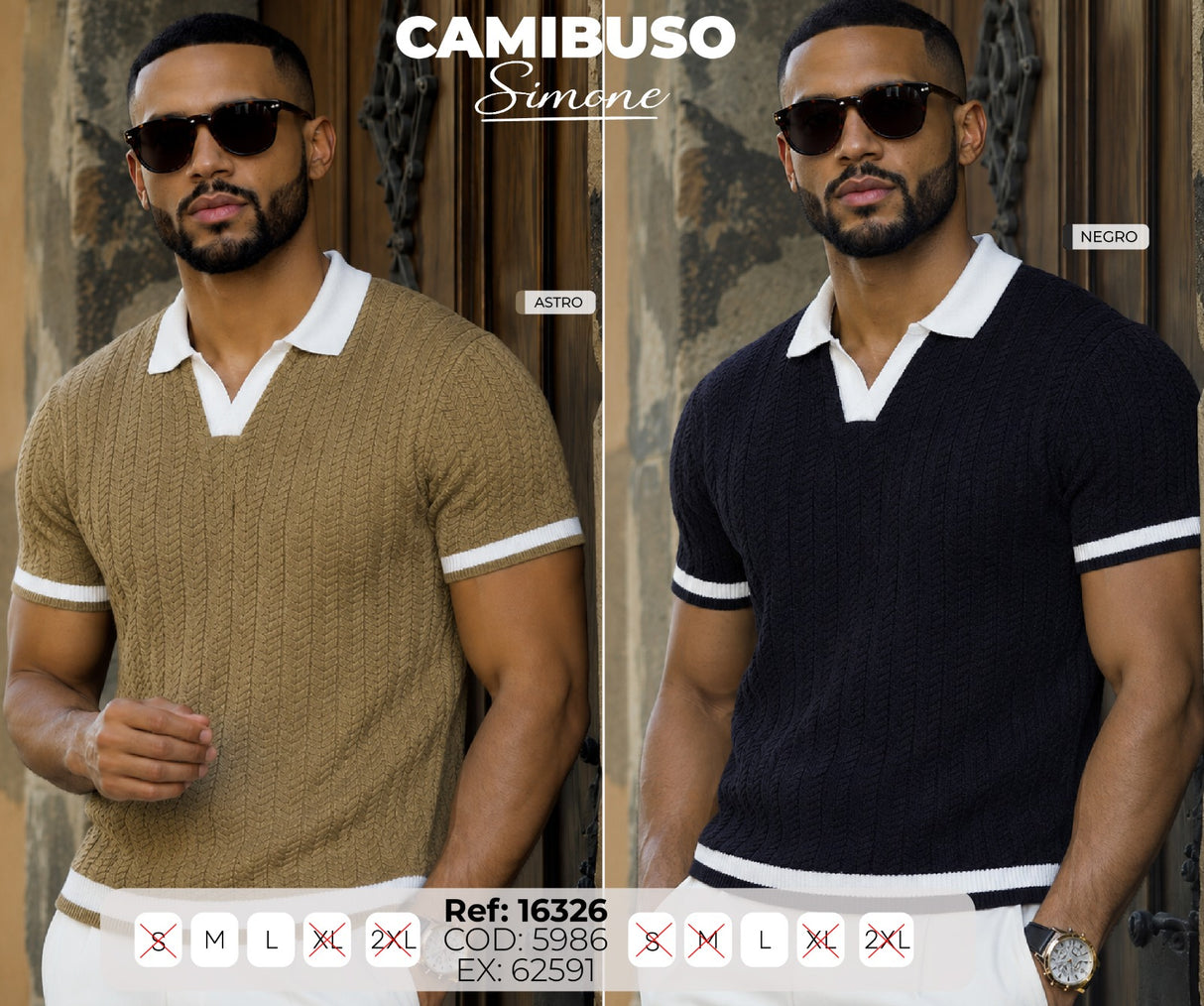 camibuso simone collage hombre