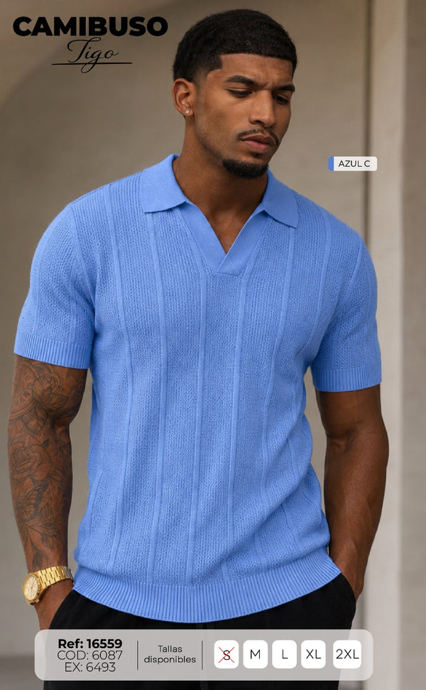 Camibuso tigo azul c hombre