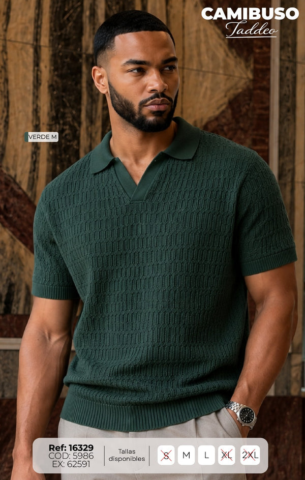 camibuso taddeo verde m  hombre