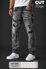jean regular Rouge hombre