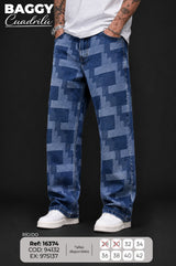 jean baggy cuadrilu hombre