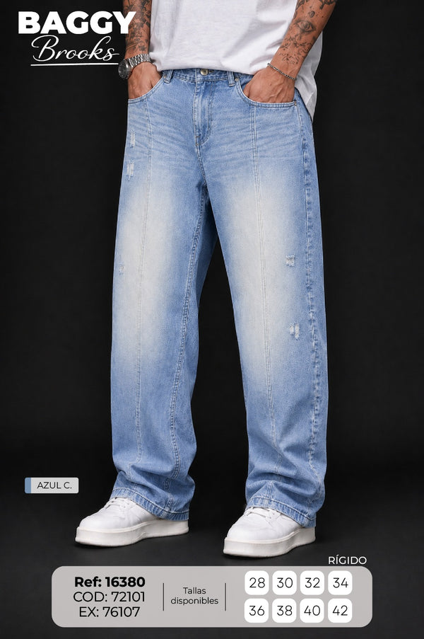 jean baggy brooks azul c hombre