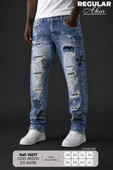jean regular akin azul m hombre