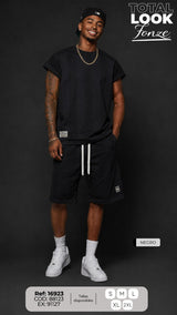 total look fonze negro hombre