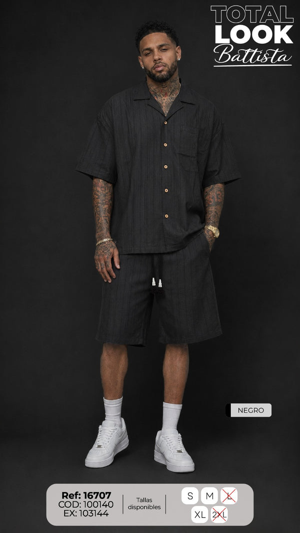 total look battista negro hombre