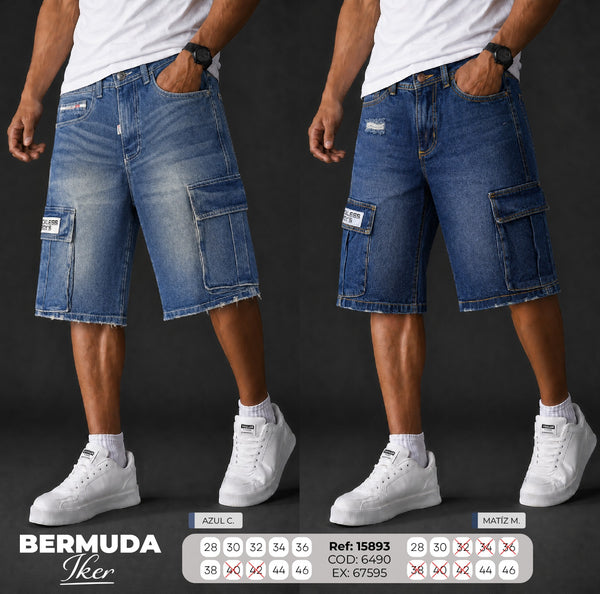 Bermuda Iker collage hombre