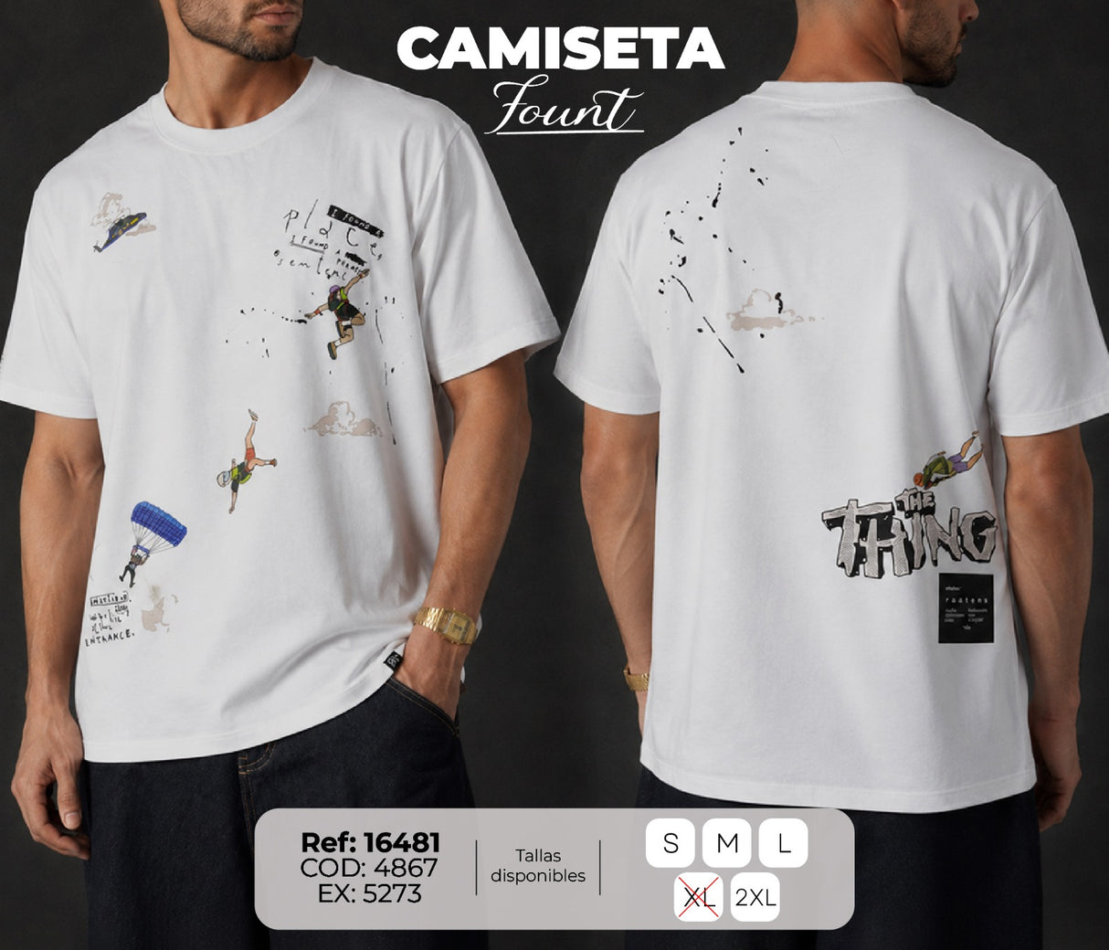 Camiseta fount hombre