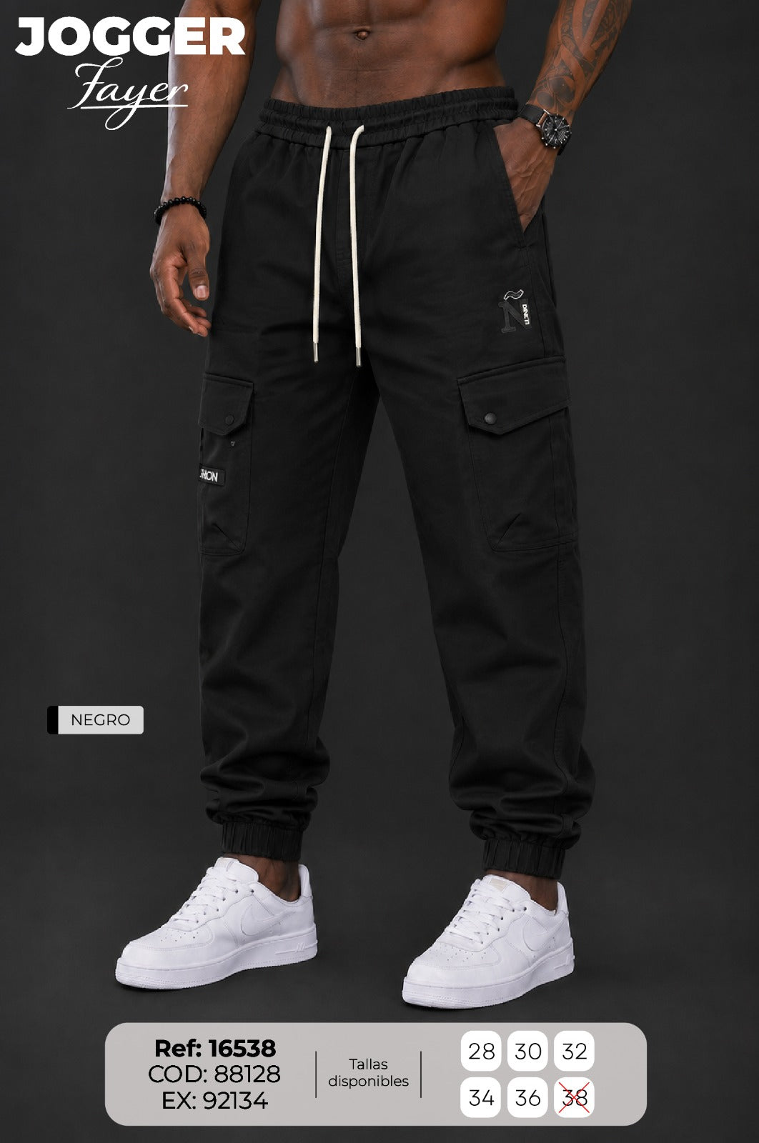 Jogger Fayer negro HOMBRE