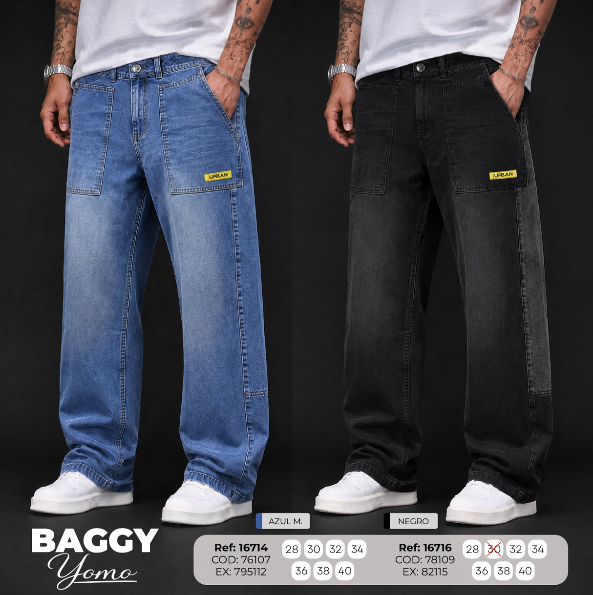 baggy Yomo collage HOMBRE
