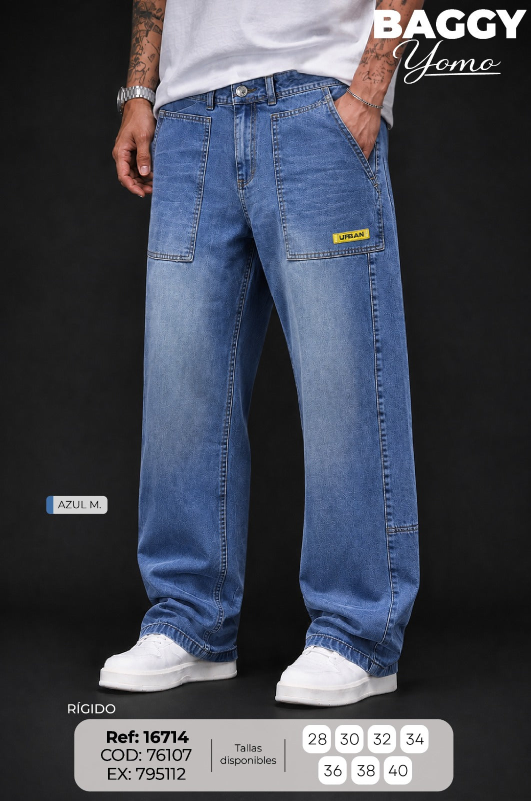 baggy Yomo azul m. HOMBRE