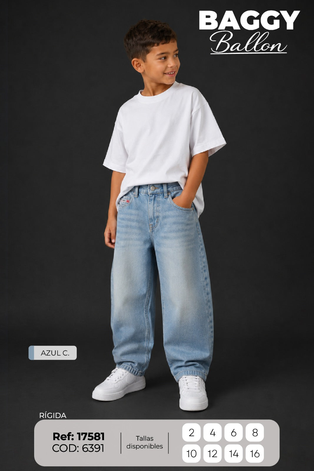 jean baggy Ballon NIÑO