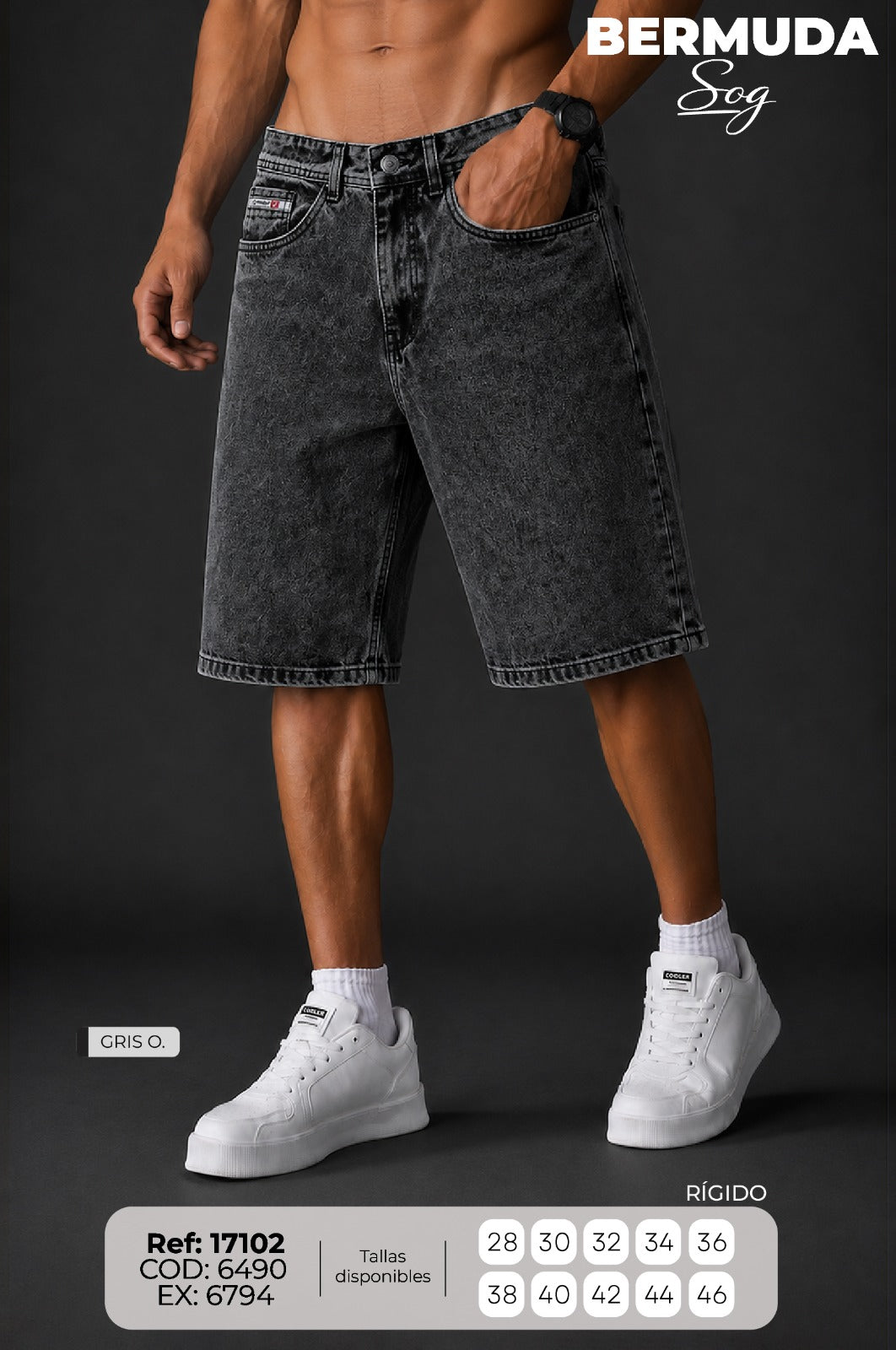 bermuda Sog gris o. hombre